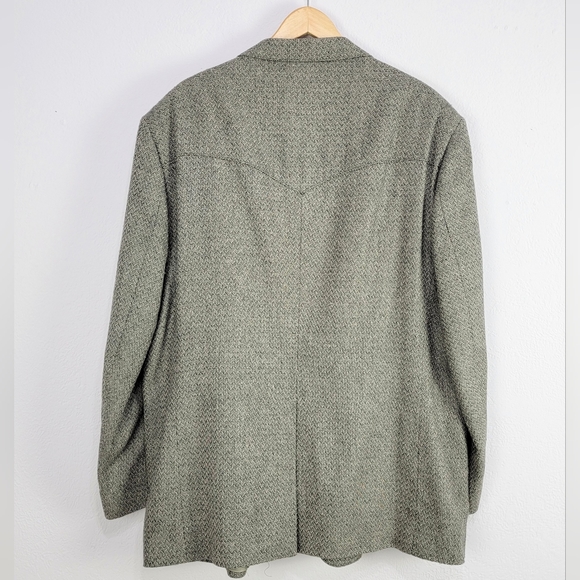 Vintage Bar WS Western Silk Wool Tweed Sport Coat Size 52L USA Made - Picture 5 of 16